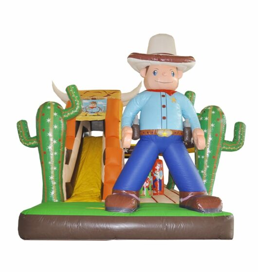 Super Cowboy location jeu gonflable thème cowboy farwest amérique western france été enfants