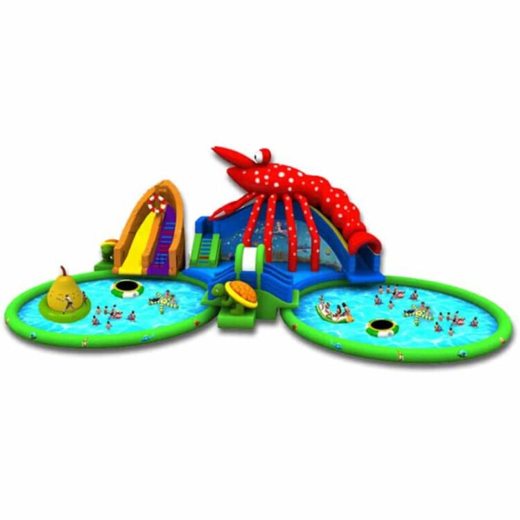 Parc Aquatique Homard location jeu gonflable thème jurassic dinosaure eau aquatique france été enfants