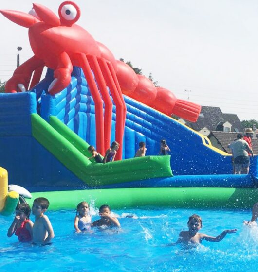 Parc Aquatique Homard location jeu gonflable thème jurassic dinosaure eau aquatique france été enfants