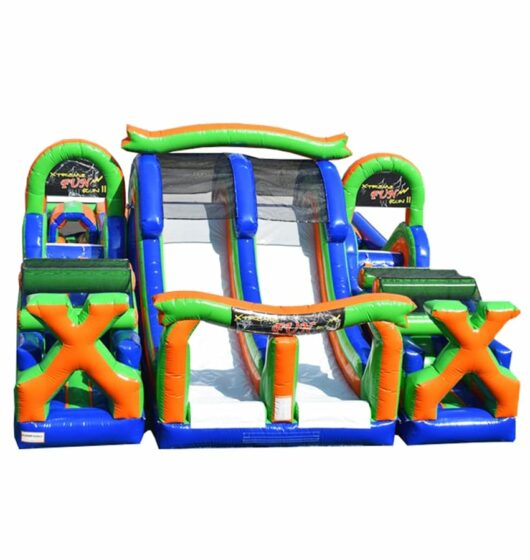 Parcours Xtrem Fun parcours d'obstacles location jeu gonflable thème sport athlétisme challenge défi france été enfants