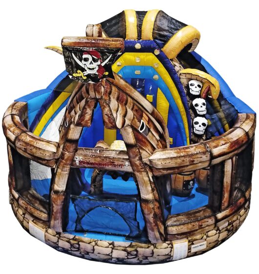 Bateau Pirate location jeu gonflable thème pirates bateau mer france été enfants