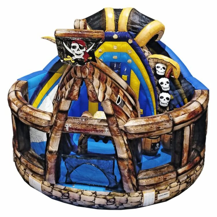 Bateau Pirate location jeu gonflable thème pirates bateau mer france été enfants