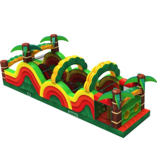 Jungle Obstacle Course parcours d'obstacles location jeu gonflable thème sport athlétisme challenge défi france été enfants