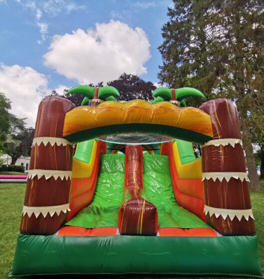 Jungle Obstacle Course parcours d'obstacles location jeu gonflable thème sport athlétisme challenge défi france été enfants