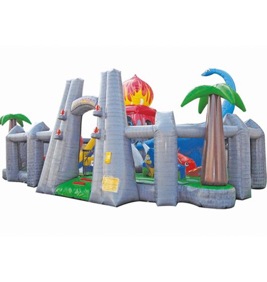 Maxi Jurassic Adventure location jeu gonflable thème dinosaures jurassique jurassic park france été enfants