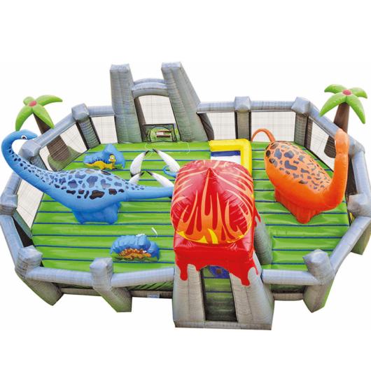 Maxi Jurassic Adventure location jeu gonflable thème dinosaures jurassique jurassic park france été enfants