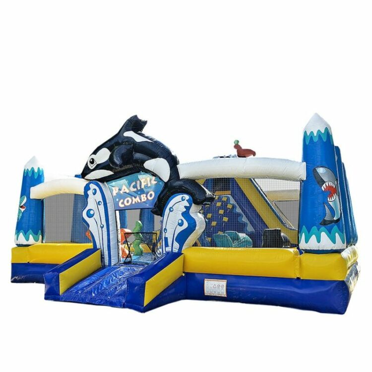 Pacific Combo location jeu gonflable thème mer ocean animaux baleine requin france été enfants